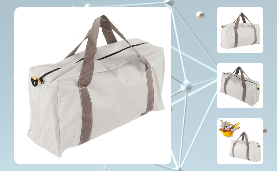 Wide Mouth Tool Bag, 20 Inch Large Tool Bag Heavy Duty Tool