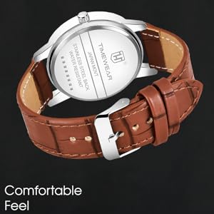 TIMEWEAR Analog Blue Number Dial Genuine Leather Strap Watch SPN-FOR1P Prime Day Submission