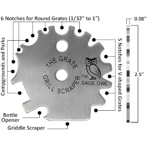 Universal Stainless Steel BBQ Grill Scraper Cleaning Tool