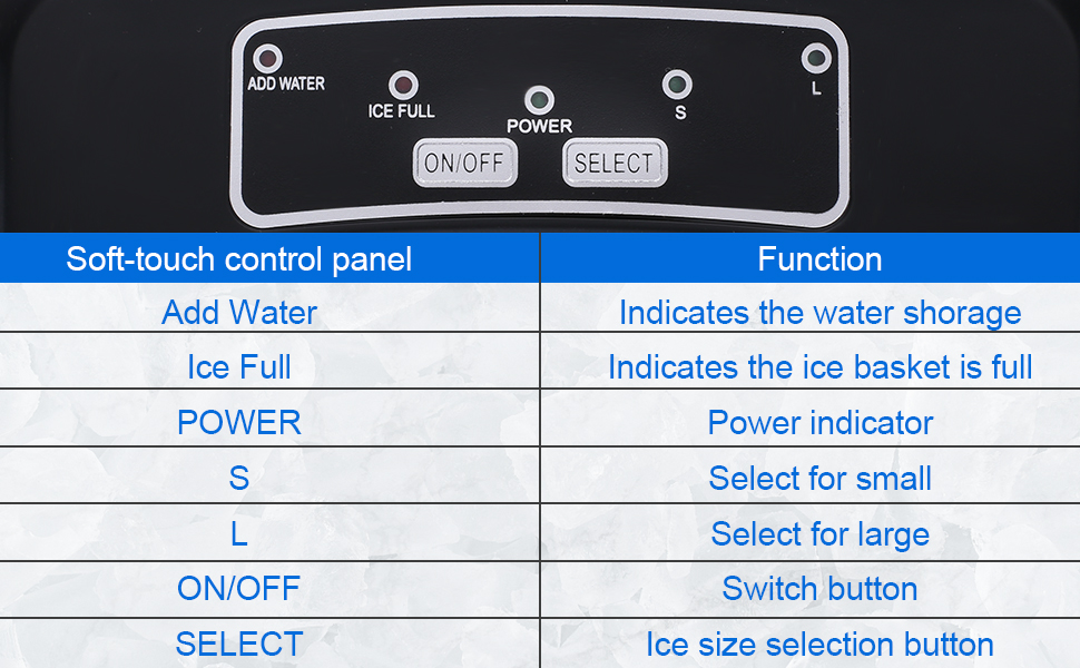 Nictemaw Ice Maker Machine Countertop, Portable Compact Ice
