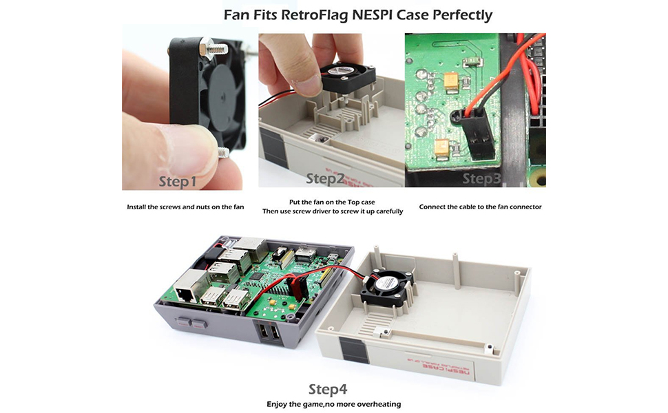 Amazon.com: for Raspberry Pi Fan, 4Pcs for Raspberry Pi Cooling Fan ...