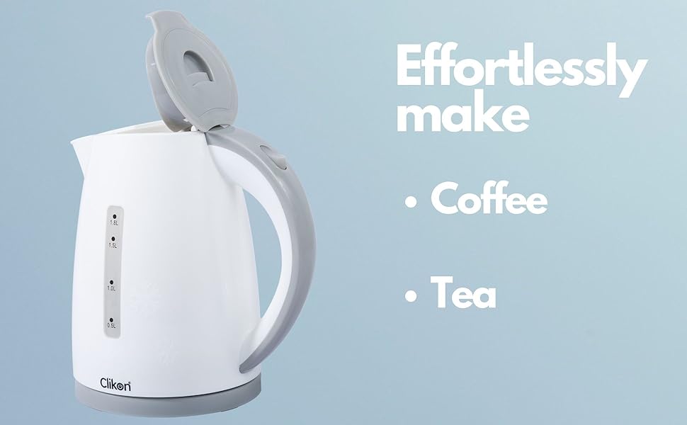 clikon; amazon; kettle; electric kettle; cordless kettle; kettles; boiler; heater; tea; coffee; hot