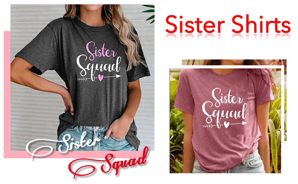 Sisters Women's Fashion Relaxed T-Shirt Tee party