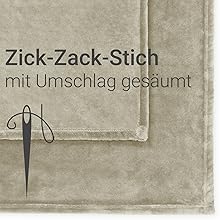 Zick-Zack Stich, Saum, breitzer Saum, rundum gesäumt