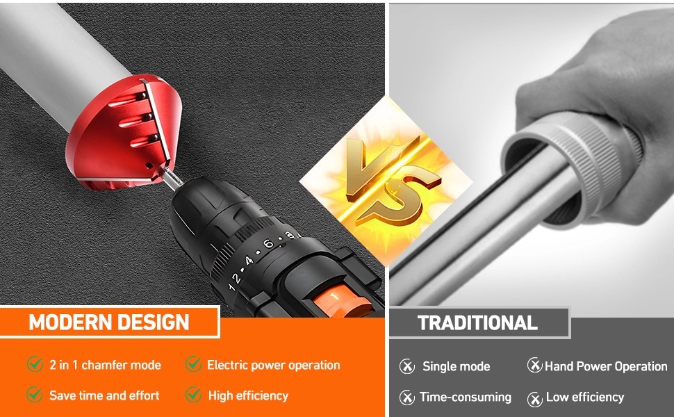 PVC Deburring Tool 2 in 1 Inner Outer Reamer for Pipe Chamfer Plumbing