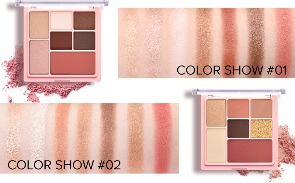 natural makeup palette eye shadow blush face highlighter in one pallet long lasting highly pigmented