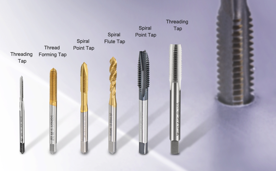 M12 x 1.5 Spiral Point Threading Taps - HSS Titanium Coated -8