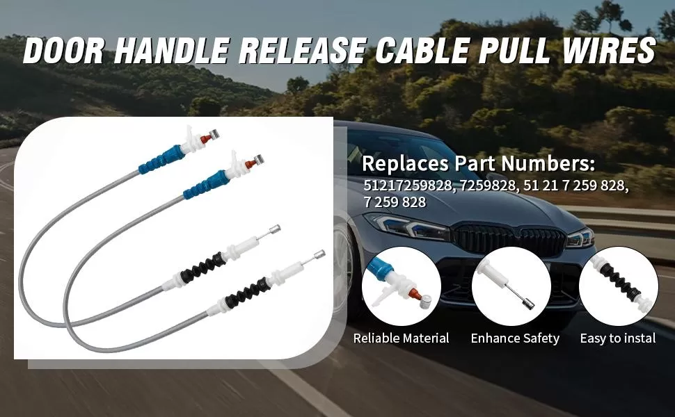 Exterior Door Handle Release Cable Pull Wires