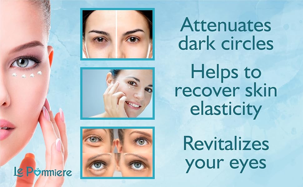 Le pommiere cream eyes contour look bags under dark circles hydration moisturize wrinkles collagen