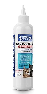  Lively Pets Ultra-Otic Advanced Plus Ear Cleanser for Dogs and Cats