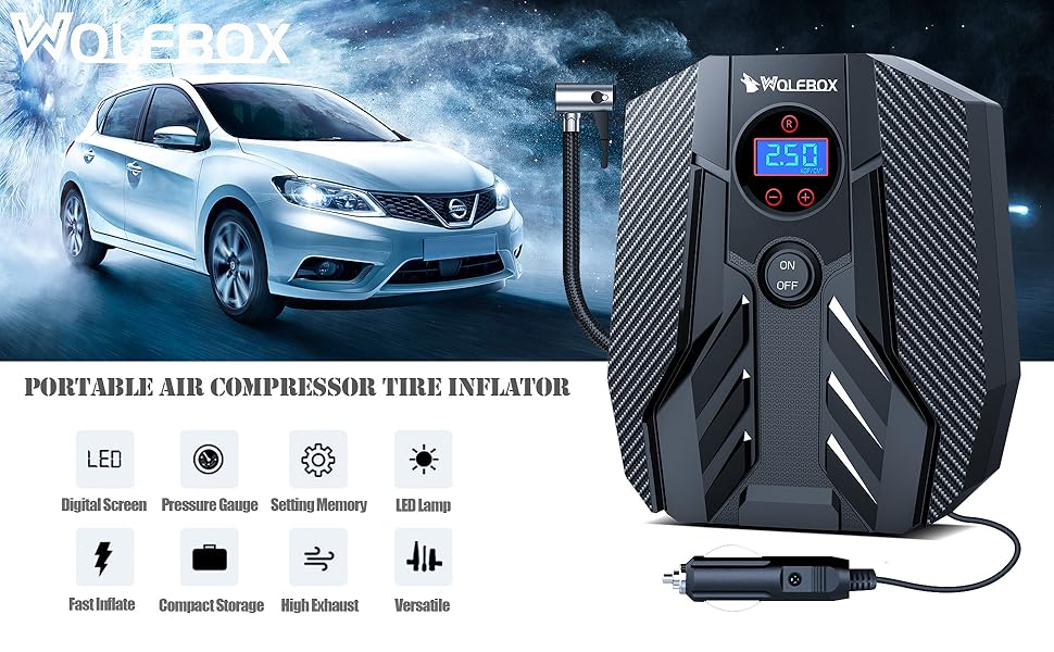 car tire air compressor pump bomba aire para carros compresor portatil inflator carro inflador