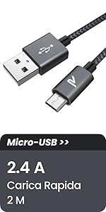 cavo micro usb 2m