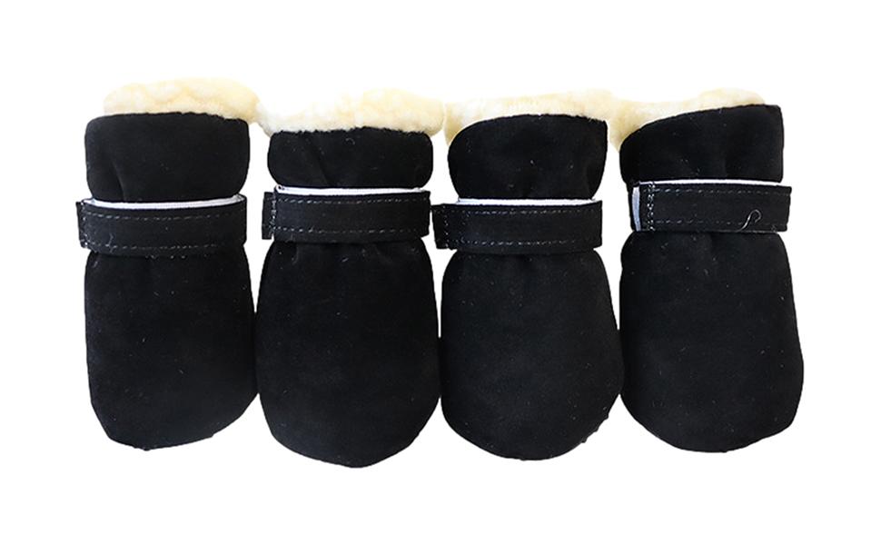 Dog Winter Boots - Waterproof Cold Weather Dog Shoes, Non Slip Adjustable Winter Pet Boots | Comfortable Insulated Dog Footwear, Anti Skid Protective Paw Shoes for Small Medium Large Dogs 15 Dog Winter Boots