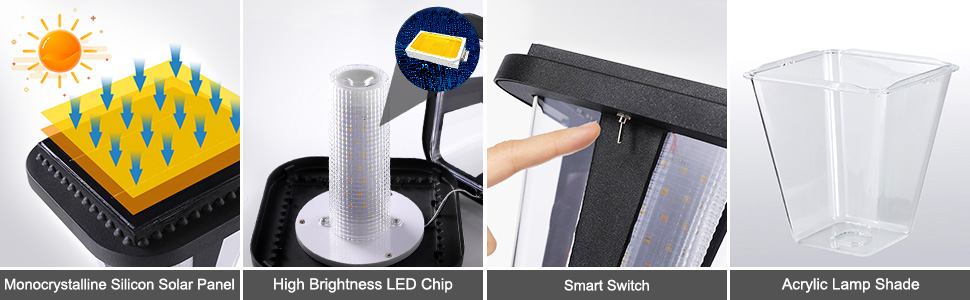 solar post light outdoor