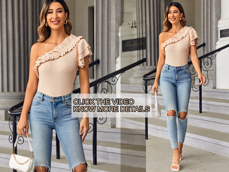 【sheller】flare cuffs one shoulder shirt sheller flare cuffs one shoulder shirt