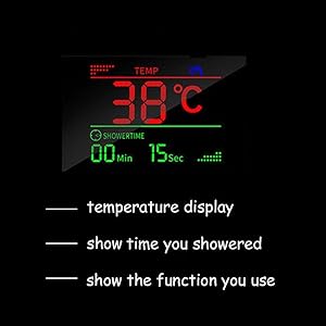 ahower tower with temperature display