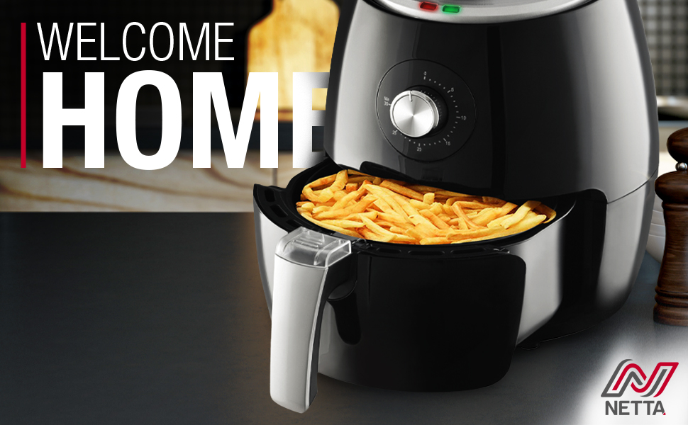 NETTA Air Fryer 3.5L Adjustable Temperature Control and Timer