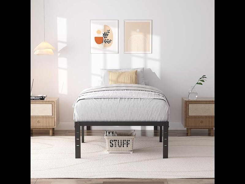 Amazon.com: SHLAND Bed Frame Twin, 18 Inch Metal Twin