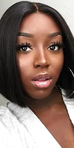 straight 4X4 bob wig