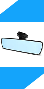 Blue Suction Cup Rear View Mirror