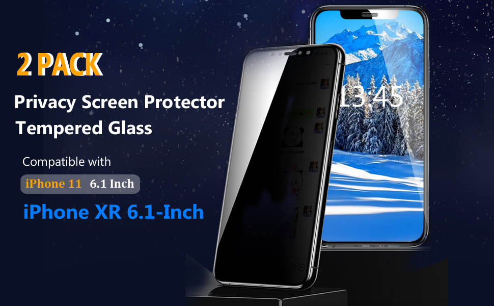 Designed for iPhone 11 Screen Protector Tempered Glass,iPhone XR Screen