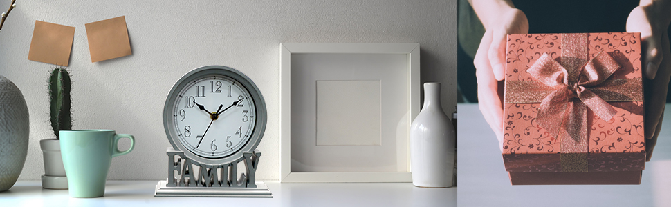 6.5 Inches Table Clock, Vintage Non-Tick... 10 desk clock