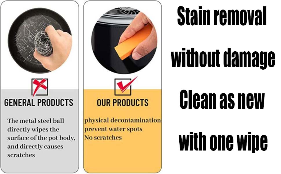 Stainless Steel Magic Eraser,Decontamination Artifact Eraser Sponge