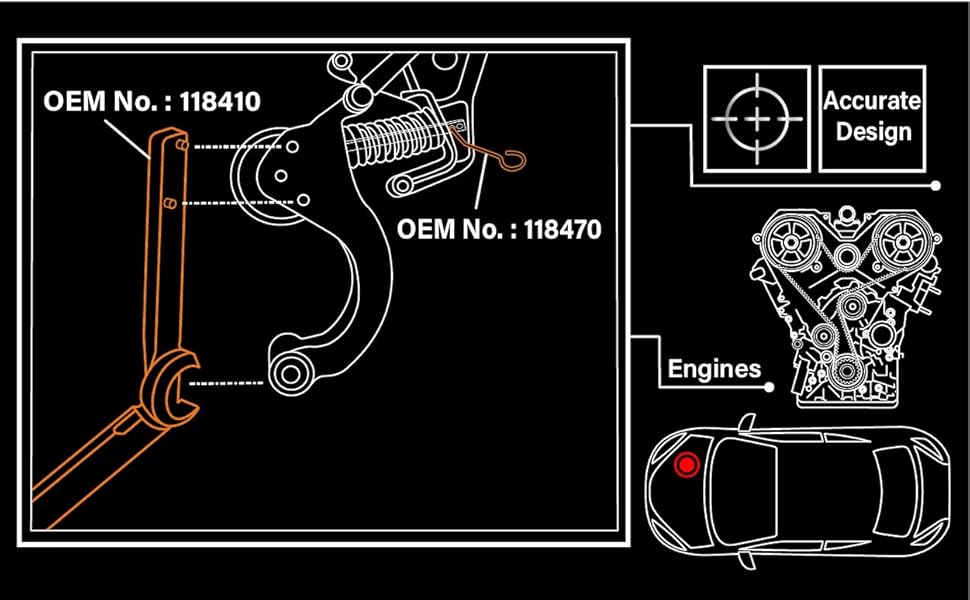 Accurate design and Application OEM number 118410 Tensioner Tool Serpentine belt – EWKtool
