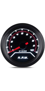 Tachometer Gauge 0-10000 RPM 2inches 52mm Universal for 4 6 8 Cylinder Car SUV Vehicle Automotive