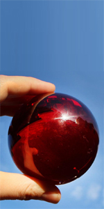 Fire Red Contact Juggling Ball 75mm