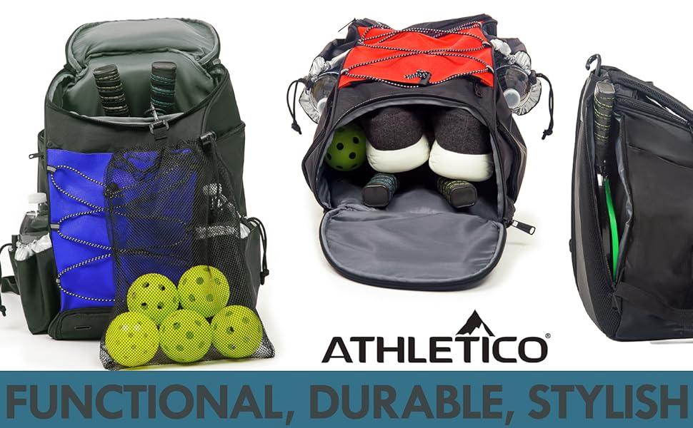 Athletico Pickleball Backpack Pickleball Bags for Men or Women Includes Pickleball