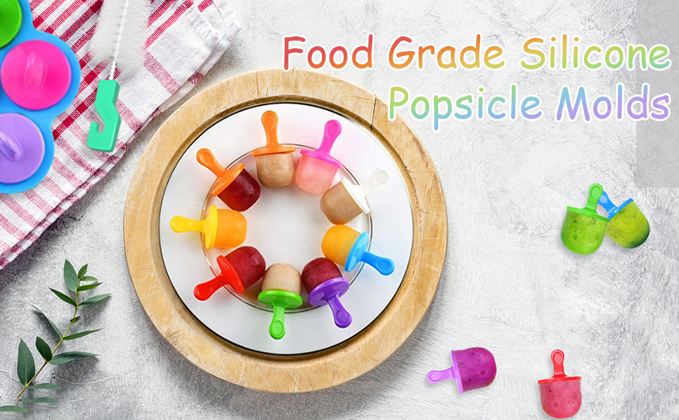 Ozera 2 Pack Popsicle Molds, Silicone Popsicle Molds for