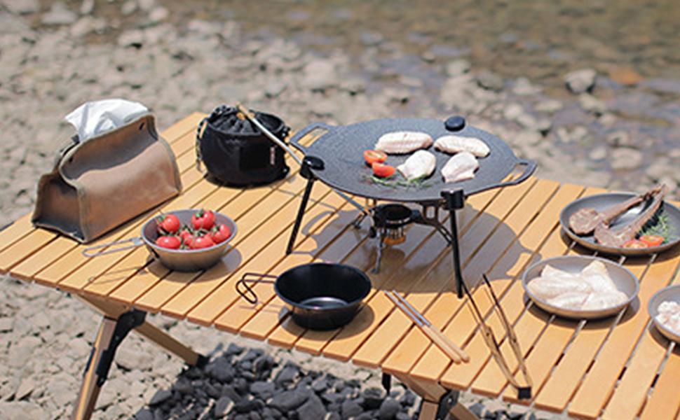 Camping Pot Holder Stand,Detachable Multi-Functional Pot Grill Pan Stand - Camping Pot Support for