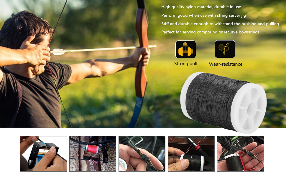 VGEBY 120m Archery Bowstring Serving Threads Durable Nylon