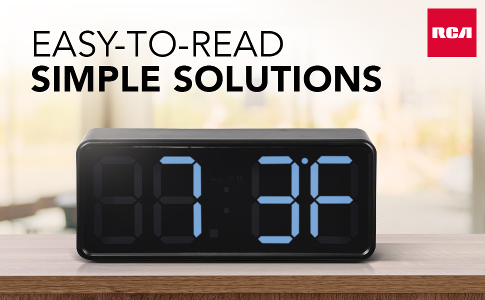 RCA RCD1000UBKA Alarm Clock, Extra Large, Blue Amazon.ca Electronics