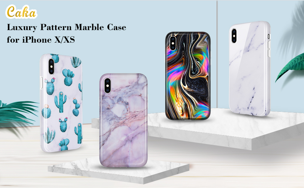 Amazon Com Caka Iphone X Case Iphone Xs Marble Case Slim Anti