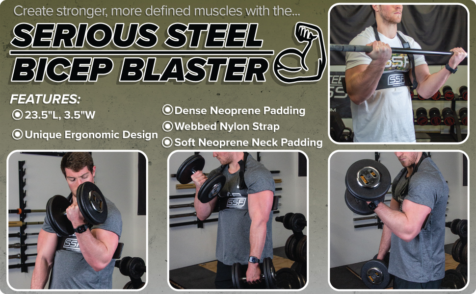 SERIOUS STEEL FITNESS Arm Blaster Bicep Blaster Curl