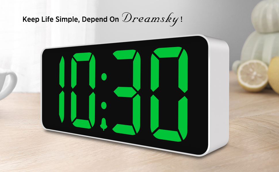 DreamSky Large Digital Alarm Clock Big Numbers for Seniors