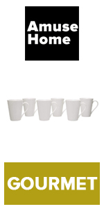 Amuse- Placa de jantar profissional Gourmet Coupe - 26,67 cm - Conjunto de 6