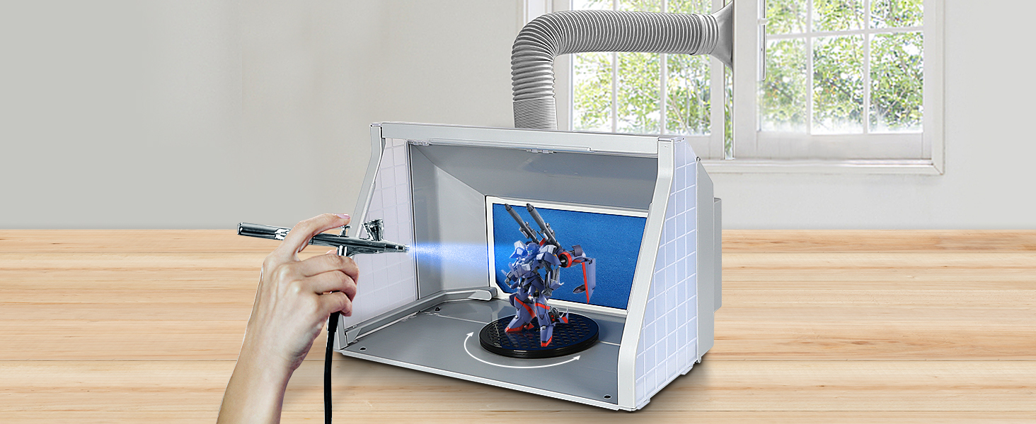 プラモデル　スプレーブース　新品未使用 Amazon | mrupoo 塗装ブース スプレーブース 2基ファン搭載 MR