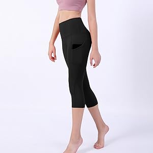 ODODOS Out Pocket High Waist Yoga Pants,Tummy Control,Pocket Workout Yoga Pant