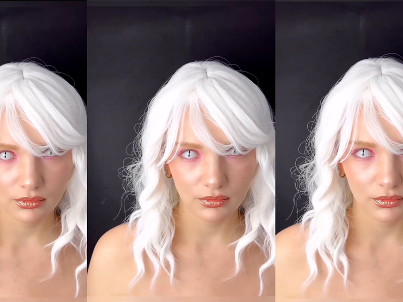 ReFa PERFECT BANGS ホワイト White Bob Wigs with Bangs - Orgwigs