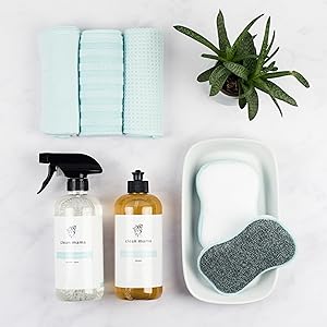 clean mama mamma kitchen cleaning towels planner spray bottles cloths sponges