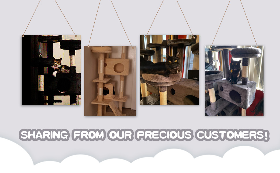 JAXPETY 60”H MultiLevel Cat Tree Cat Tower, 2 Large Condo