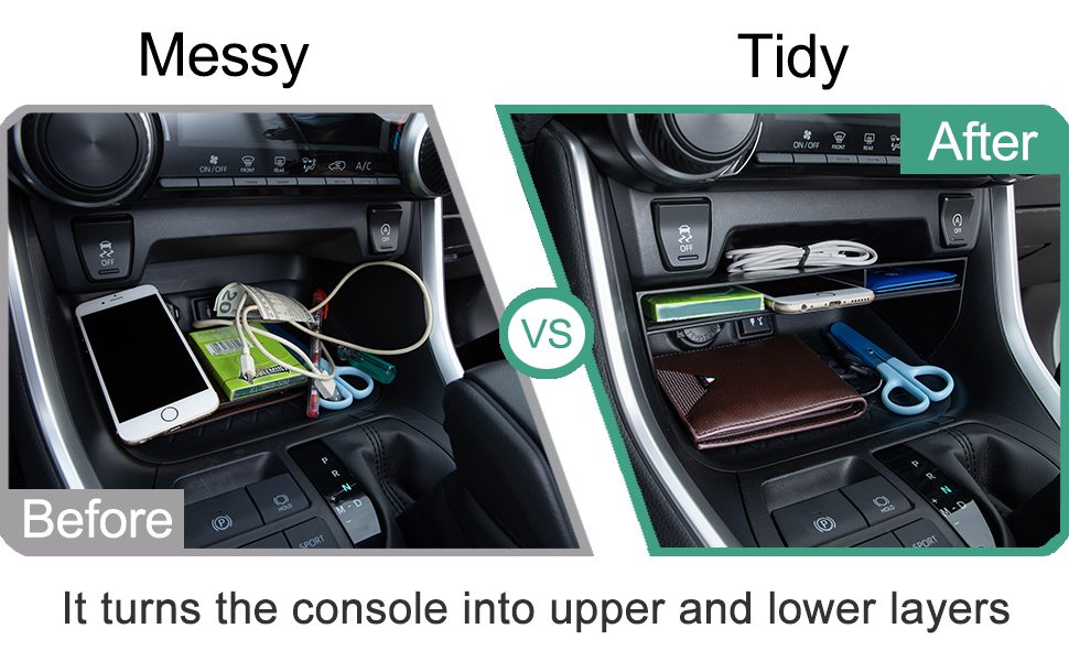 JDMCAR Center Console Organizer Compatible with Toyota RAV4 2022 2021