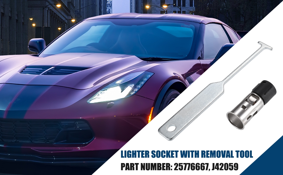 Hihaha No.25776667 Lighter Socket with Removal for Chevy