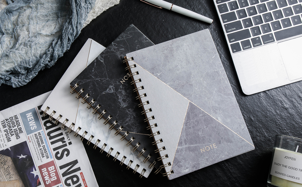 SUNDREAM Grayboard Hardcover A5 Notebook,Spiral Journal