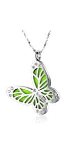 Butterfly Diamond Diffuser Necklace