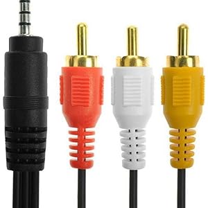 Amazon | Rosebe 3.5mm 4極 ⇔AV 赤白黄 コンポジット オス