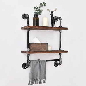 ​rustic floating shelves